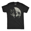 Mens Funny T Shirts Wolf Moon Cool Space Graphic Tee For Men