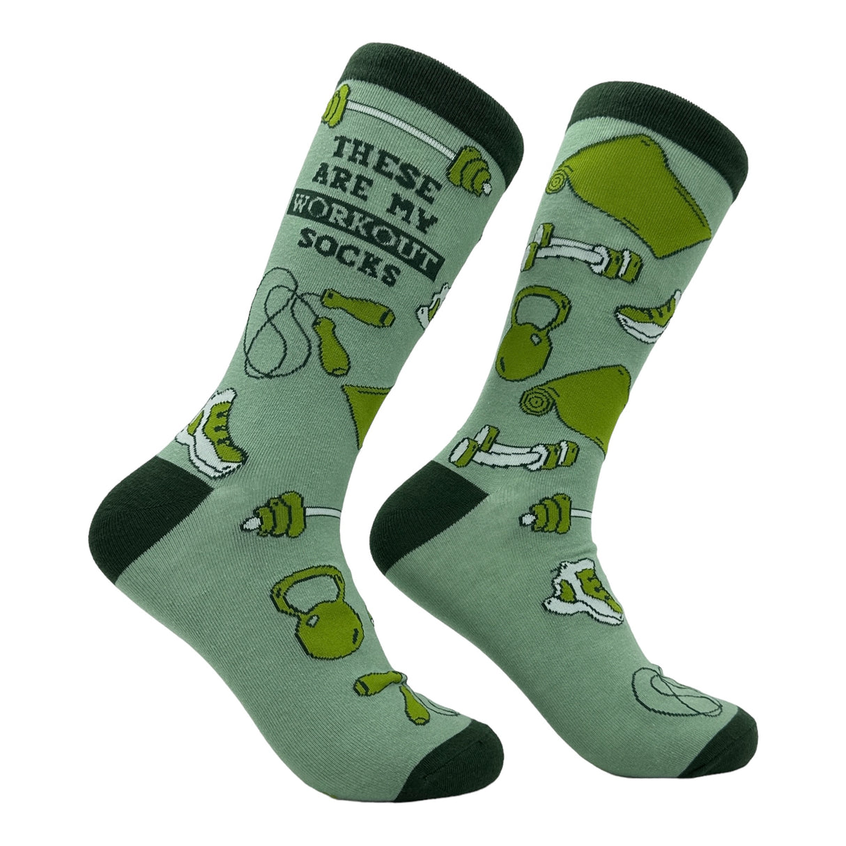 Men's These Are My Workout Socks Funny Sarcastic Fitness Graphic Footwear