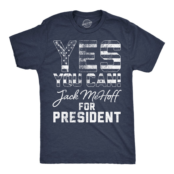 Mens Yes You Can Jack MeHoff For President Funny T Shirts For Men