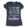 Womens Yes You Can Jack MeHoff For President Funny T Shirts For Ladies