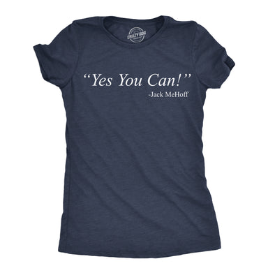 Womens Yes You Can Jack MeHoff Funny T Shirts Sarcastic Quote Tee For Ladies