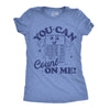 Womens Funny T Shirts You Can Count On Me Sarcasitc Calculator Graphic Tee For Ladies