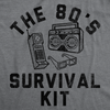 Mens Funny T Shirts The 80s Survival Kit Sarcastic Retro Graphic Tee For Men