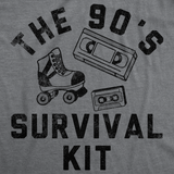 Mens Funny T Shirts The 90s Survival Kit Sarcastic Retro Graphic Tee for Men