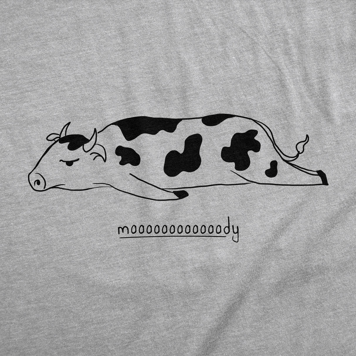 Womens Funny T Shirts Moooooody Sarcastic Cow Graphic Emotional Novelty Tee For