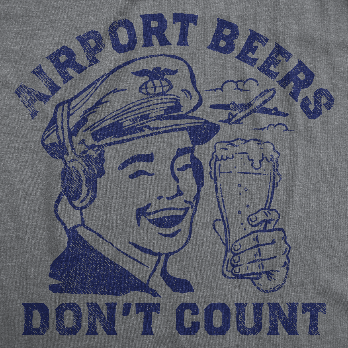 Mens Funny T Shirts Airport Beers Dont Count Sarcastic Drinking Tee For Men