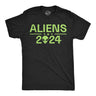 Mens Funny T Shirts Aliens 2024 Sarcastic Election Graphic Novelty Tee For Men