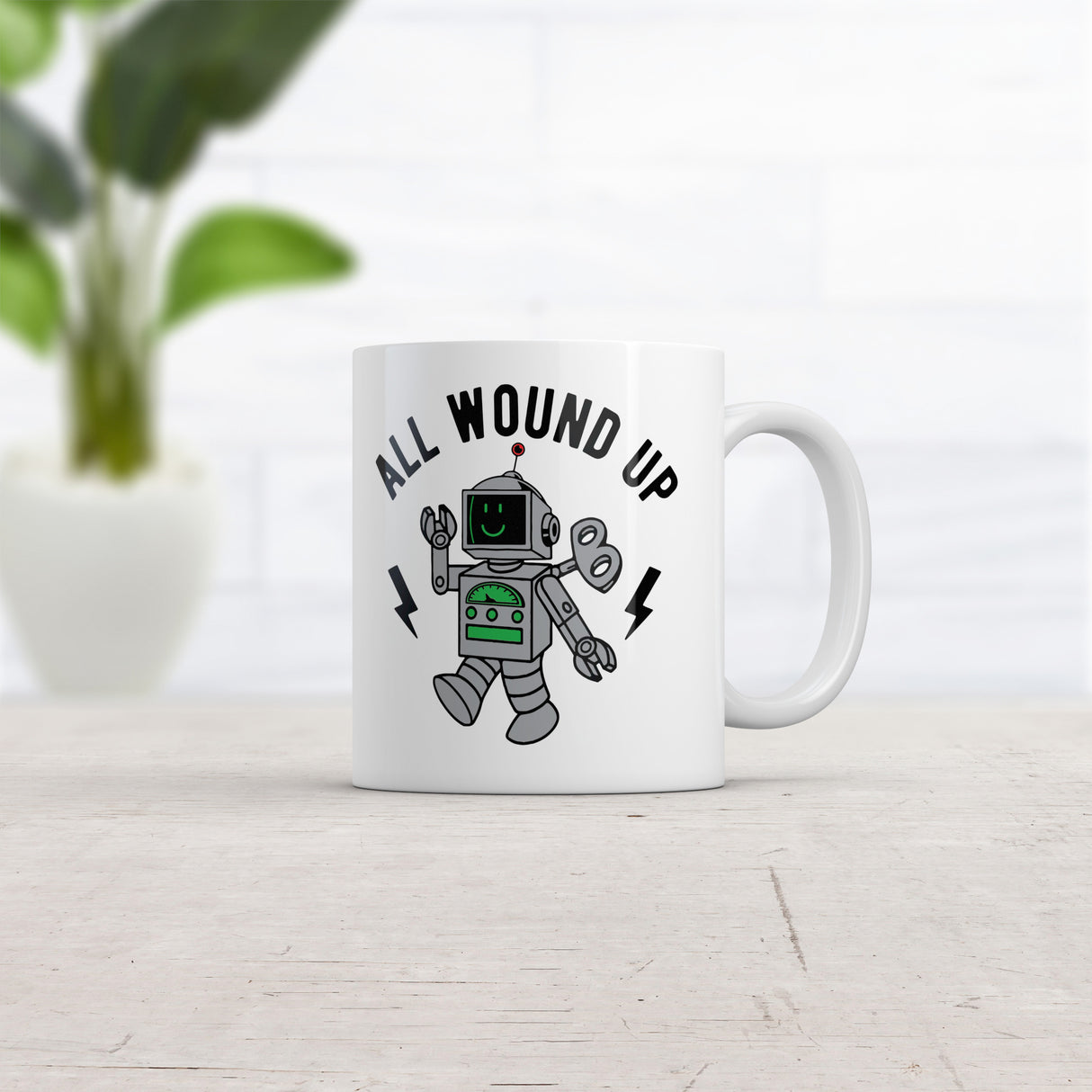 All Wound Up Mug Funny Sarcastic Toy Graphic Novelty Coffee Cup-11oz