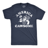 Mens Funny T Shirts America Is Cawsome Sarcastic Fourth Of July Graphic Tee For Men