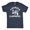 Mens Funny T Shirts America Is Cawsome Sarcastic Fourth Of July Graphic Tee For Men