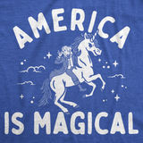 Womens Funny T Shirts America Is Magical Sarcastic Fourth Of July Graphic Tee For Ladies