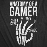 Mens Funny T Shirts Anatomy Of A Gamer Sarcastic Video Games Tee For Men