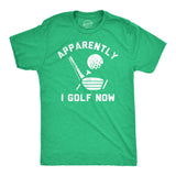 Mens Funny T Shirts Apparently I Golf Now Sarcastic Golfing Graphic Novelty Tee for Men