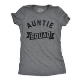 Womens Auntie Squad T Shirt Funny Family Member Awesome Aunt Tee For Ladies