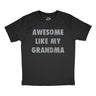 Youth Funny T Shirts Awesome Like My Grandma Sarcastic Grandmother Lovers Graphic Novelty Tee For Kids