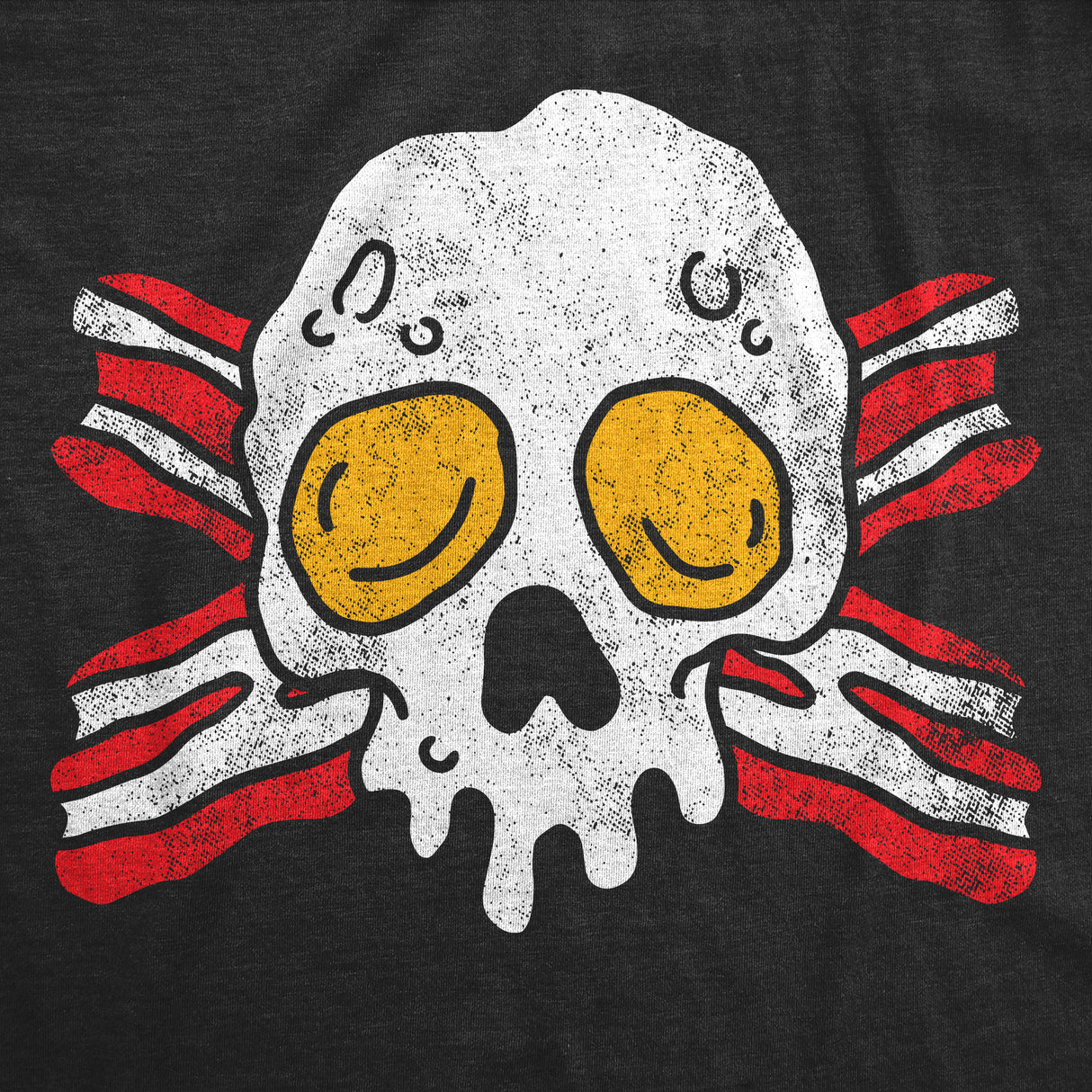 Mens Funny T Shirts Bacon And Eggs Skull Breakfast Graphic Tee For Men