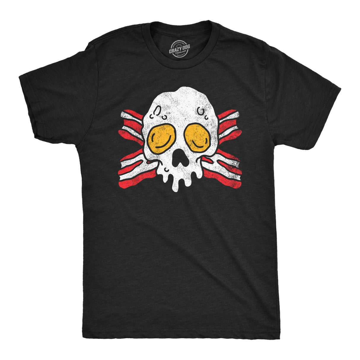 Mens Funny T Shirts Bacon And Eggs Skull Breakfast Graphic Tee For Men