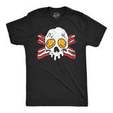 Mens Funny T Shirts Bacon And Eggs Skull Breakfast Graphic Tee For Men