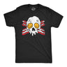 Mens Funny T Shirts Bacon And Eggs Skull Breakfast Graphic Tee For Men