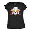 Womens Funny T Shirts Bacon And Eggs Skull Breakfast Graphic Tee For Ladies