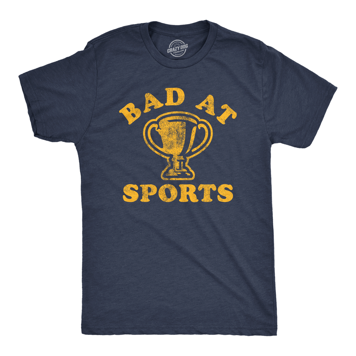 Mens Funny T Shirts Bad At Sports Sarcastic Fitness Tee for Men