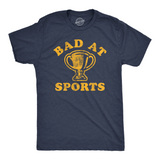 Mens Funny T Shirts Bad At Sports Sarcastic Fitness Tee for Men