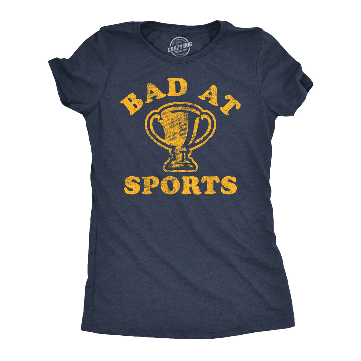 Womens Funny T Shirts Bad At Sports Sarcastic Fitness Tee for Ladies