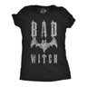 Womens Funny T Shirts Bad Witch Sarcastic Halloween Bat Graphic Novelty Tee For Ladies