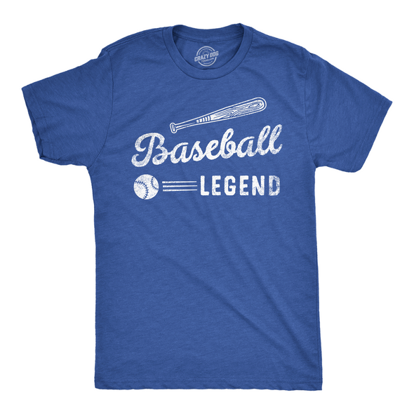 Mens Funny T Shirts Baseball Legend Sarcastic Sports Graphic Tee