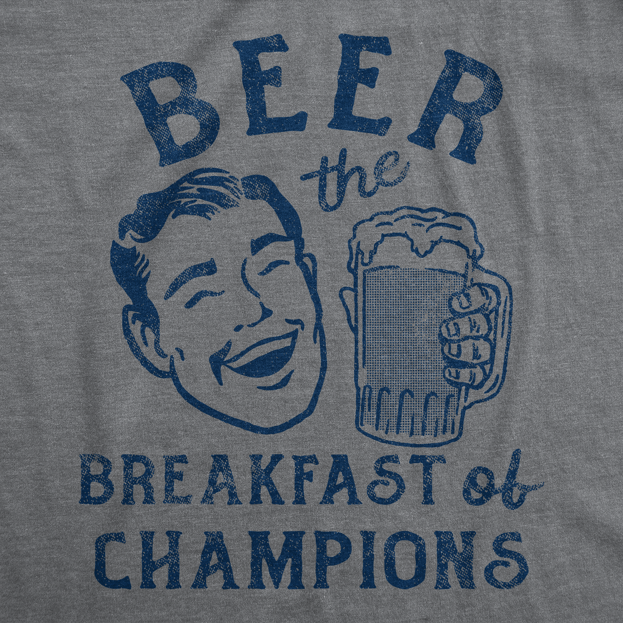 Mens Beer The Breakfast Of Champions T Shirt Funny Drinking Partying Drunk Joke Tee for Guys