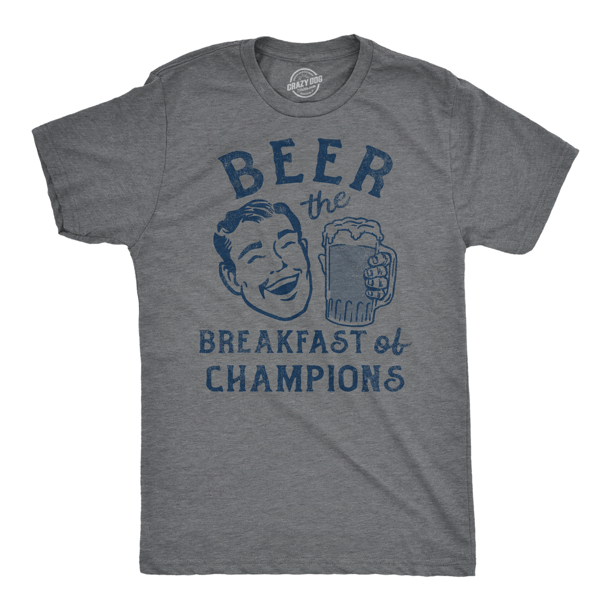 Mens Beer The Breakfast Of Champions T Shirt Funny Drinking Partying Drunk Joke Tee for Guys