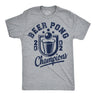 Mens Funny T Shirts Beer Pong Champions Sarcastic Drinking Tee For Men