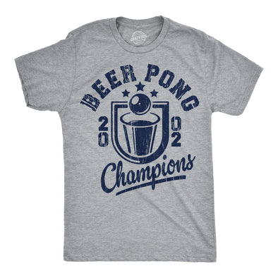 Mens Funny T Shirts Beer Pong Champions Sarcastic Drinking Tee For Men