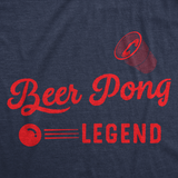 Mens Funny T Shirts Beer Pong Legend Sarcastic Drinking Tee For Men