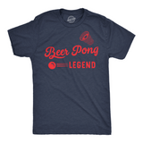 Mens Funny T Shirts Beer Pong Legend Sarcastic Drinking Tee For Men