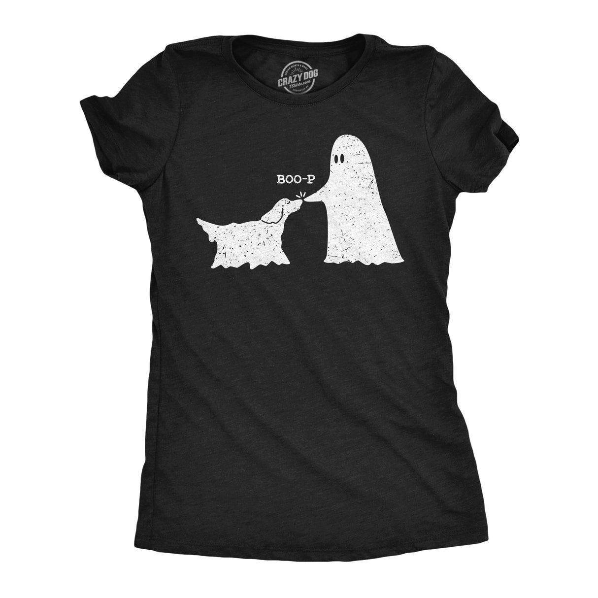 Womens Funny T Shirts Boop Sarcastic Halloween Puppy Ghost Graphic Tee For Ladies