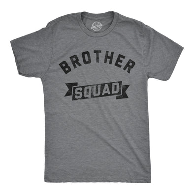 Mens Brother Squad T Shirt Funny Awesome Bro Sibling Joke Tee For Guys