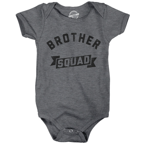 Brother Squad Baby Bodysuit Awesome Bro Sibling Joke Jumper For Infants