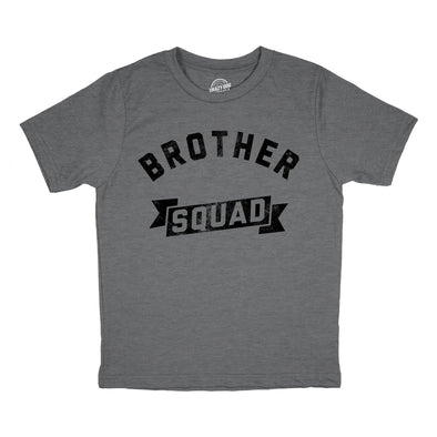 Youth Brother Squad T Shirt Funny Awesome Bro Sibling Joke Tee For Kid Nerdy Shirts