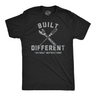 Mens Funny T Shirts Built Different Without Instructions Sarcastic Novelty Tee for Men