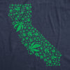 Mens California State Pot Leaves T Shirt Funny 420 Weed Lovers Smoker Tee For Guys