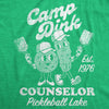 Mens Camp Dink Counselor Pickleball Lake T Shirt Funny Pickle Ball Lovers Joke Tee For Guys