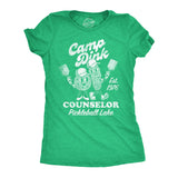 Womens Camp Dink Counselor Pickleball Lake T Shirt Funny Pickle Ball Lovers Joke Tee for Ladies