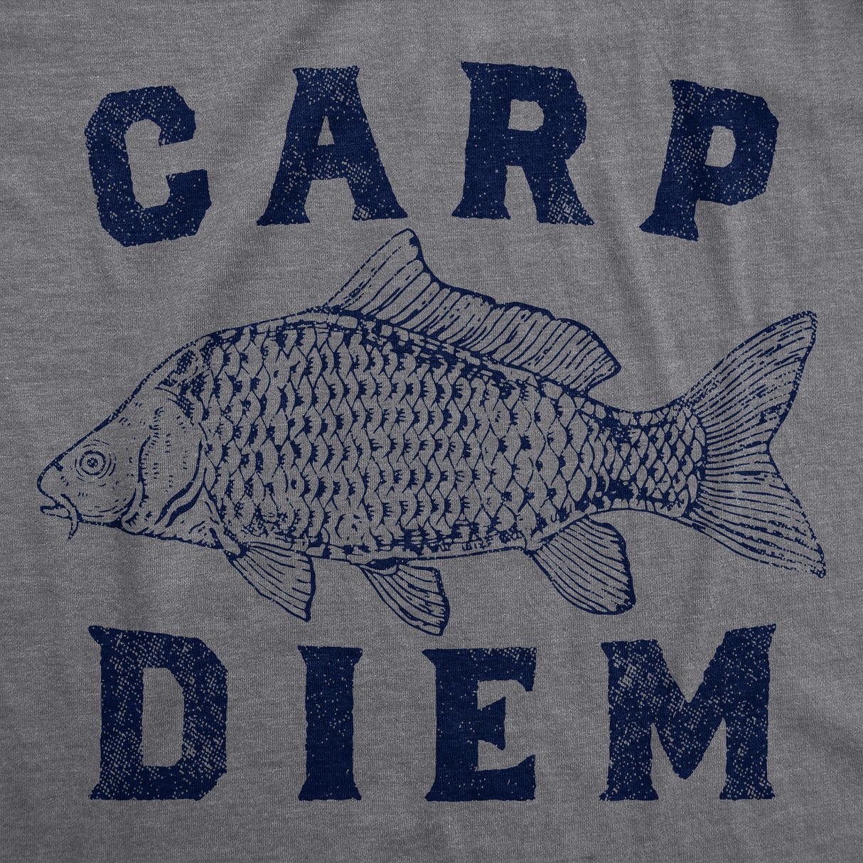 Mens Carp Diem T Shirt Funny Seize The Day Saying Fishing Lovers Joke Tee For Guys