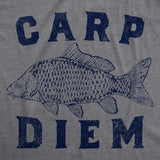 Mens Carp Diem T Shirt Funny Seize The Day Saying Fishing Lovers Joke Tee For Guys