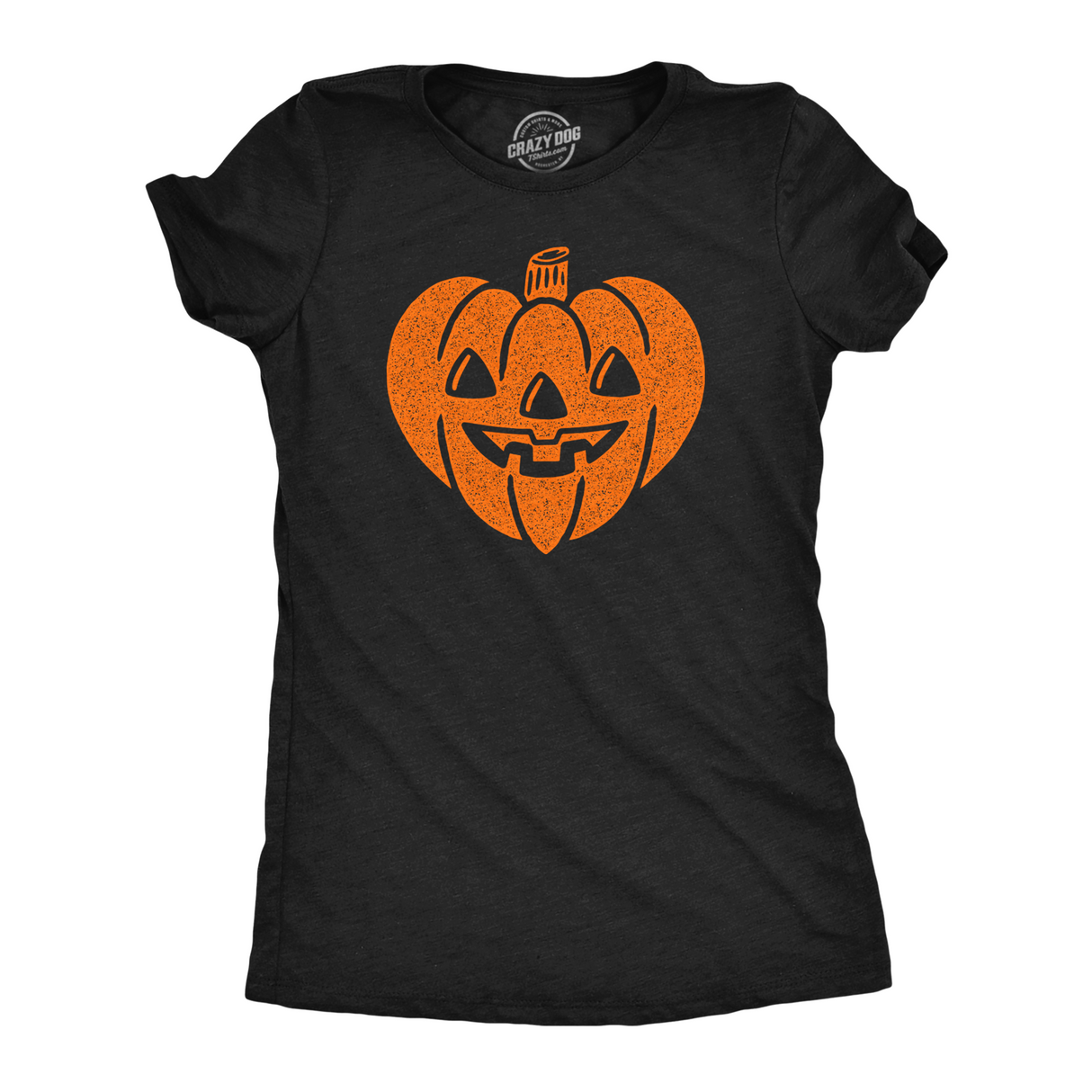 Womens Funny T Shirts Carved Pumpkin Heart Sarcastic Halloween Graphic Tee For Ladies