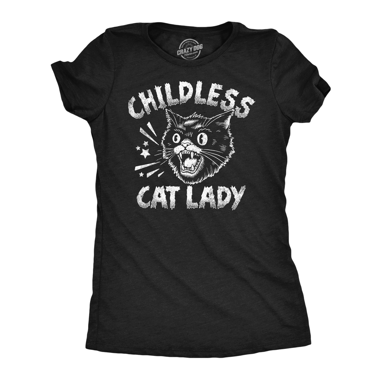 Womens Funny T Shirts Childless Cat Lady Sarcastic Kitten Lovers Novelty Tee For Ladies