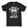 Mens Funny T Shirts Chill Out Sarcastic Ice Cream Cone Graphic Tee For Men