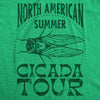 Mens Funny T Shirts North American Cicada Tour Sarcastic Graphic Tee For Men