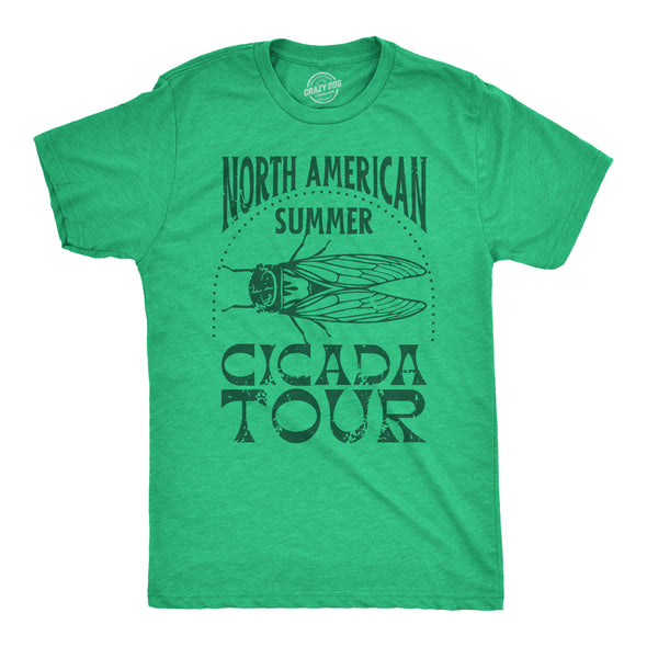 Mens Funny T Shirts North American Cicada Tour Sarcastic Graphic Tee For Men